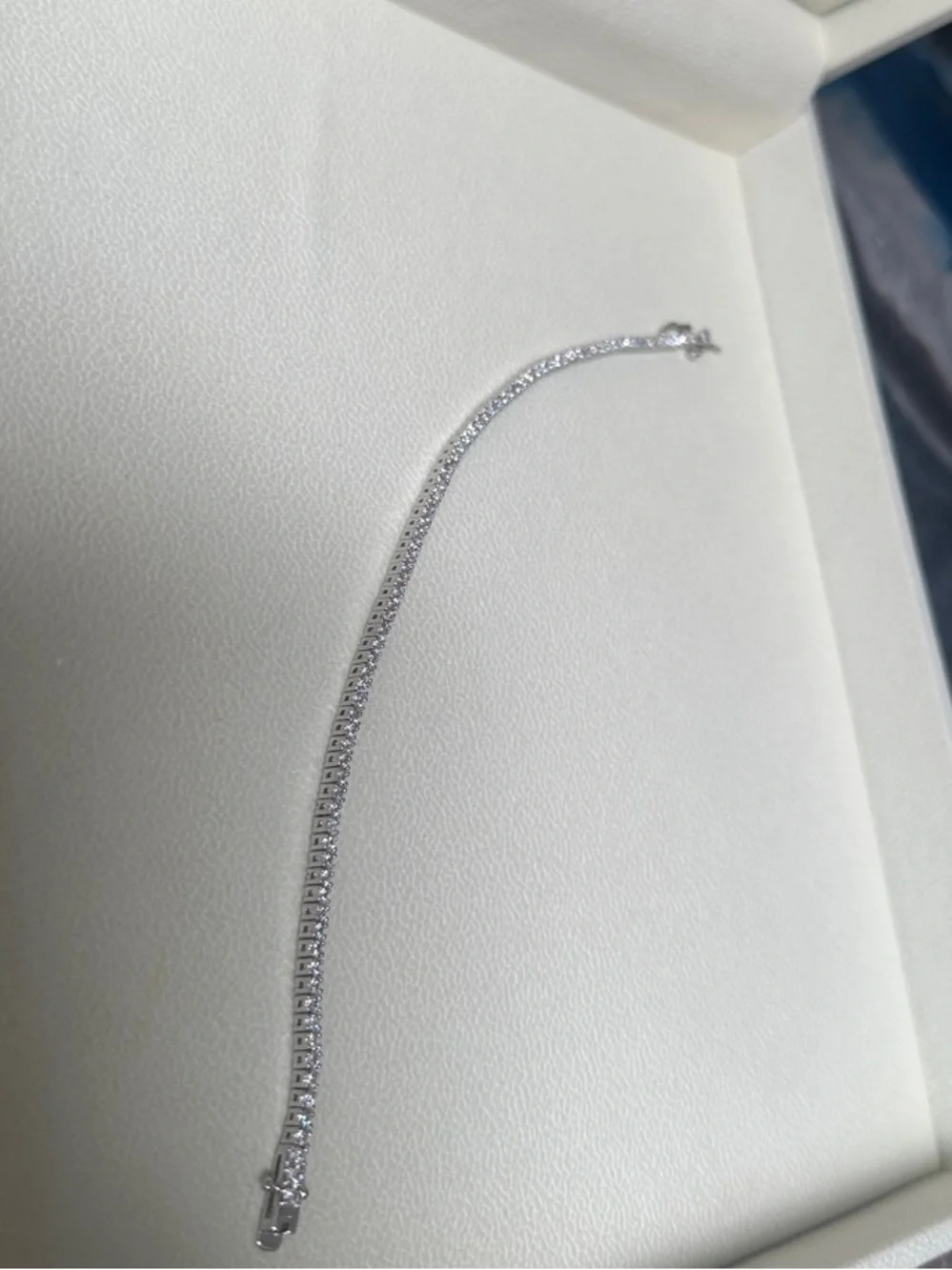 Classic Silver Tennis Bracelet with Moissanite Diamonds - Women's Jewelry